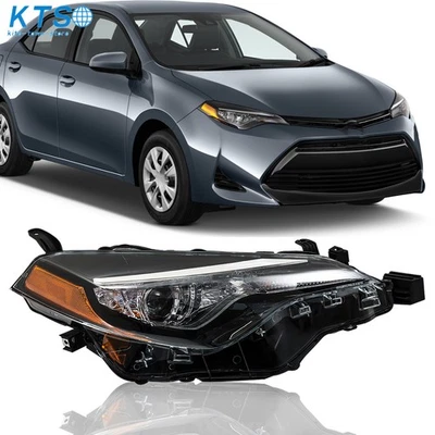 Faro lateral halógeno para pasajero Toyota Corolla LE CE 2017 2018 2019 sedán Foto 1 de 4