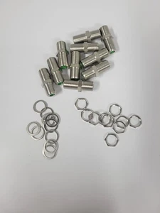 10 Pack - Coaxial Cable Extension Adapter -  with Washers and Nuts - Picture 1 of 3