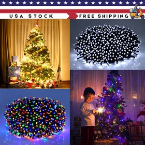 10-100M Fairy String Lights Multicolor Outdoor & Indoor Xmas Tree Decoration New - Picture 1 of 12