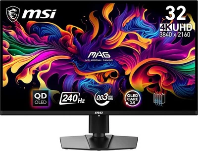 MSI MAG 321UPX QD-OLED 31.5 Zoll 4K UHD Gaming Monitor 3840 x 2160 240Hz 0.03 ms - Bild 1 von 4