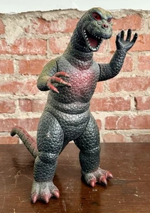 "Figura de acción vintage Godzilla Dor Mei Hong Kong 14"" verde rojo juguete años 80 1986" - Imagen 1 de 7