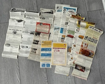 Lot 1940s–1950s Betty Crocker Recipe Strips – Wartime & Postwar Kitchen Ephemera - Image 1 of 4