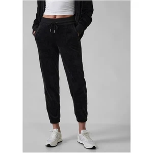 Pantalones de chándal grandes Athleta Velour negros dobles acogedores Karma para mujer  - Imagen 1 de 9