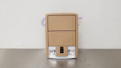 12 FORD F250 SUPER DUTY CREW CAB FRONT CENTER ROOF OVERHEAD CONSOLE TAN - Image 1 of 4