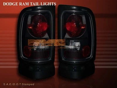 1994-2001 DODGE RAM 1500/2500/3500 PICKUP LANTERNAS TRASEIRAS DE FUMAÇA ESCURA - Imagem 1 de 2