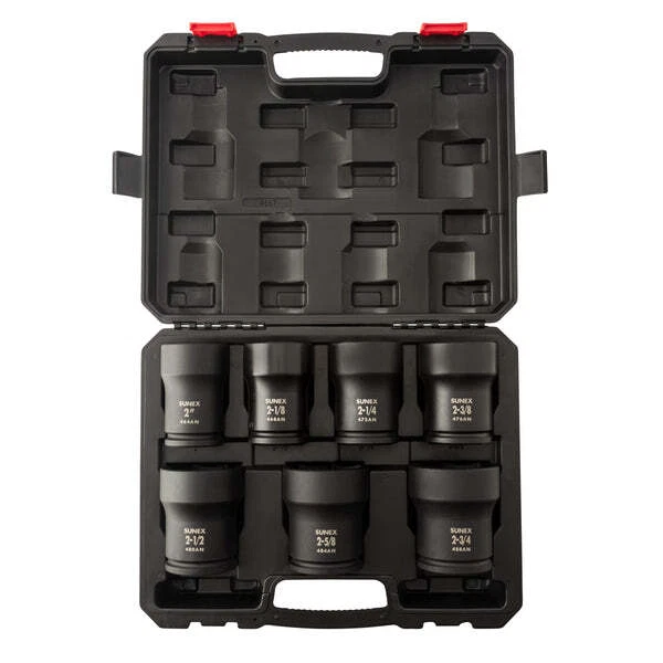 Sunex Tools 4667 7 Pc. 3/4 In. Drive Truck Pinion Locknut Impact Socket Set - Image 1 of 1