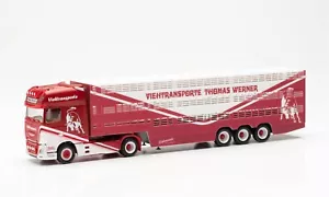 HERPA 315449 - DAF XF SSC Semirimorchio Per Bestiame "Werner" - 1:87 - Foto 1 di 1