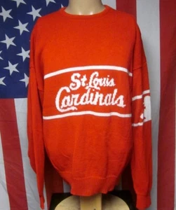 Suéter de Colección St. Louis Cardinals Cuello Redondo XL MLB Béisbol Cliff Engle Años 80 - Imagen 1 de 3