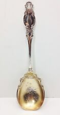 Gold Wash Engraved ROGERS MELROSE Serving Spoon 1898 Silverplate Casserole 8-3/8