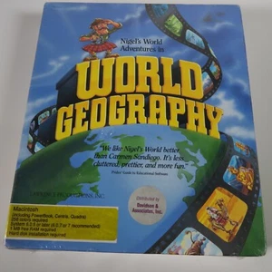 Vintage 1992 Nigel's World Geography Adventures MAC Computer Video Game * NEW! - Picture 1 of 6