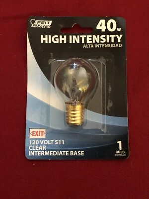 FEIT Electric 40 w 120 v S11 Long Life Hi-Intensity Clear Light Bulb BP40S11N - Image 1 of 2