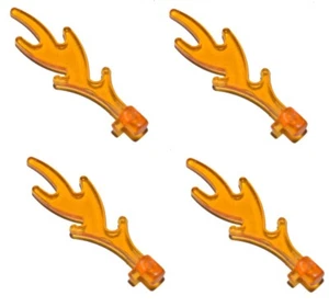 ☀️NEW Lego Trans ORANGE FLAMES 4x Fire pit Pieces Bulk lot Cooking city castle - Picture 1 of 1
