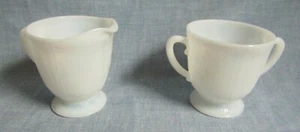 MC BETH DEPRESSION GLASS AMERICAN SWEETHEART MONAX OPEN CREAM AND SUGAR - Picture 1 of 4