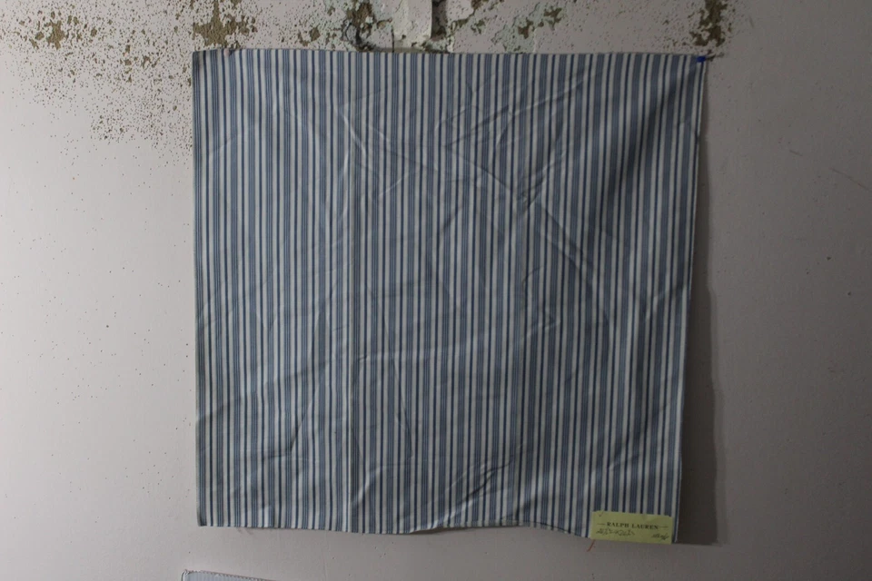 Ralph Lauren, Fitch House Ticking, Woven Stripe, 27" W X 27" L, Color Chambray - Image 1 of 1