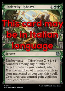 MTG UNDERCITY UPHEAVAL 75 EXC - SCONVOLGIMENTO DELLA CITTÀ SEPOLTA - MAT X IT - Picture 1 of 1