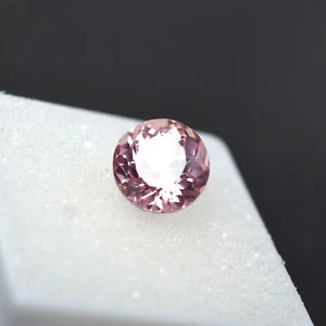 3.30 Carat Natural Padparadscha Sapphire Round Cut CERTIFIED Loose Gemstone - Picture 1 of 12