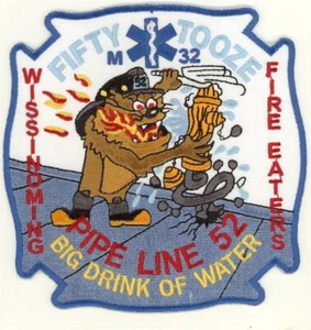 Pennsylvania Fire Dept Wissinoming Pipe Line 52 Medic Fire Eaters Patch - Picture 1 of 1