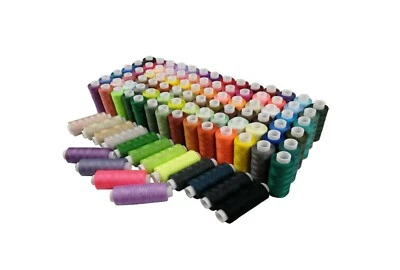 100 Colors Sewing Thread Kit 40S/2 40WT Polyester Machines Embroidery Overclock - Image 1 of 4
