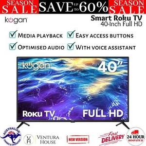 Kogan 40" LED Full HD Smart Roku TV Voice Assistant Wifi HDMI USB Home Theater - Picture 1 of 12