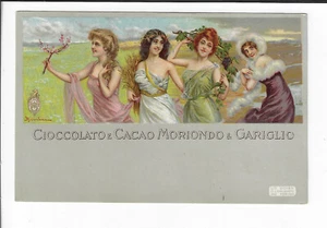 Italian Art Advertising Postcard Moriondo & Gariglio Torino Chocolate & Cocoa - Picture 1 of 2