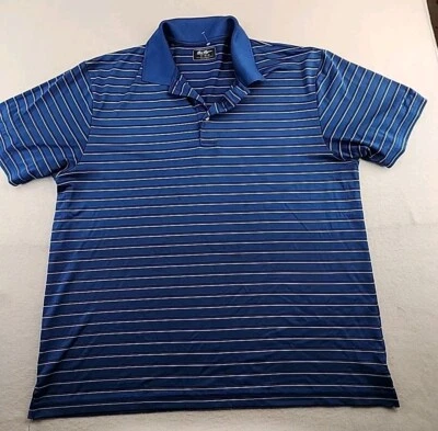 Ben Hogan Performance Blue Striped Golf Polo Shirt Mens XL Lightweight Active - Image 1 of 4