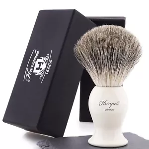 Shaving Brush - Super Badger Hair Vintage Brush in Ivory Color By Haryali London - Picture 1 of 10