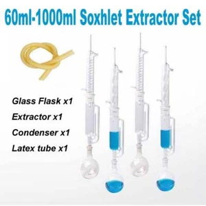 60ml - 1000ml Soxhlet Extractor Kit for Chemistry Laboratory Biology Glassware - Picture 1 of 10