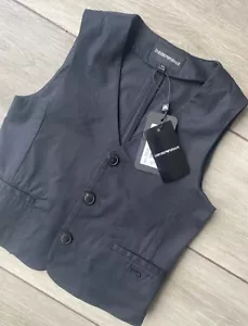 Emporio Armani Navy Blue Gilet Waistcoat Vest Jacket 3G4GJ1 - Age 8 - New & Tags - Picture 1 of 11