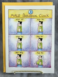 Tarjeta de felicitación de feliz 40 cumpleaños masculino de Oatmeal Studios Joe Denczek - Imagen 1 de 3