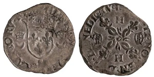 France: Henry II 1551-1552 Silver Douzain aux Croissants. 2.47 gr., 25 mm. VF. - Picture 1 of 1