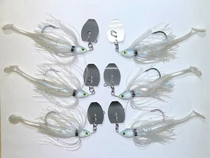 Bladed Swim Jig WEEDLESS "Smoke" Shad 3/8 & 3 1/2 mit Anhänger - Bild 1 von 4