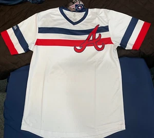 MLB Atlanta Braves White Adult Stitches Jersey Shirt Size Medium NWT - Picture 1 of 4