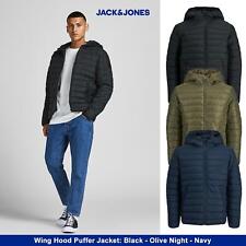 Jack & Jones Mens Quilted Puffer Jacket, Hooded, Padded, Full Zip Size - L or XL