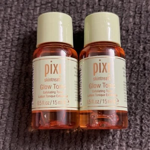 2 X NEW Pixi Skintreats Glow Tonic Exfoliating Toner 0.5fl.oz/15ml Travel Sz - Picture 1 of 2