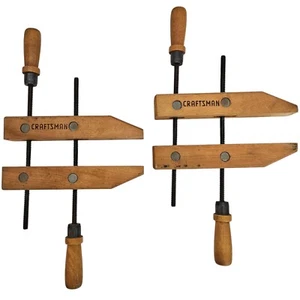 Craftsman 10" Adjustable Wood Handscrew Clamps - Lot of 2 - Picture 1 of 2