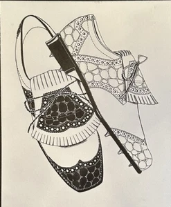 1970's Vintage Original MCM Golf Shoe Art Illustration Drawing-Sports Page - Picture 1 of 8