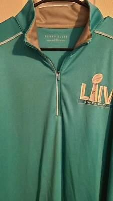 Super Bowl LIV Miani Long Sleeve Dri Fit Zip up Perry Ellis - Image 1 of 4