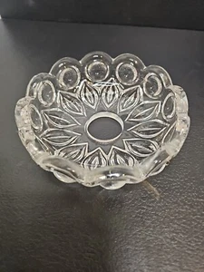 VTG 4" Bobeche Candle Drip Bowl Cup 1" Center Hole, 4 Pins Chandelier Candelabra - Picture 1 of 11