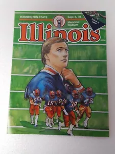 Illinois Football Program Illini vs Washington State 1988 Memorial Stadium - Picture 1 of 2