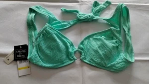 California Waves Blue Bralette With CF Ring Size M - Picture 1 of 2