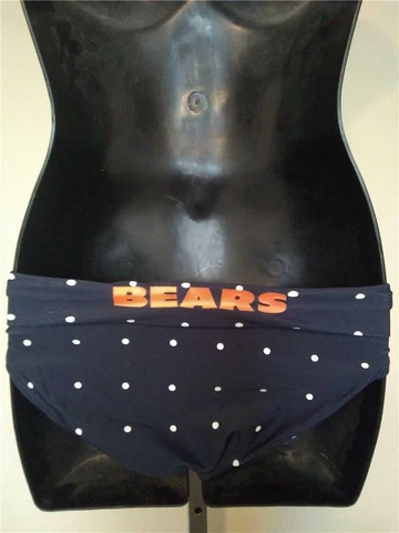 New Chicago Bears Womens Size S Small Blue Polka Dot Swimsuit Bottoms Cover