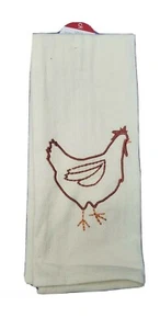 2 Stück Hand Geschirrtücher Huhn & Osterei Muster - Bild 1 von 4