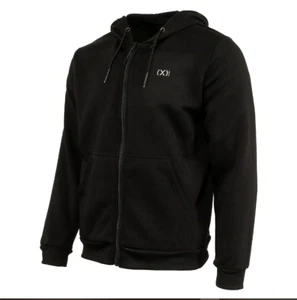 Men's Jacket Medium 2(X)IST Black Athletic Full Zip Fleece Hoodie Active Stretch - Picture 1 of 7