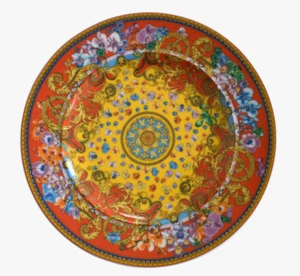 VERSACE ROSENTHAL PRIMAVERA 20th Anniversary Porcelain Wall Plate Charger 7" - Picture 1 of 10