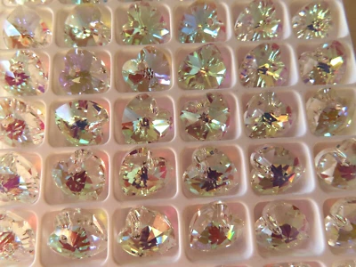 24 Nuevos Colgantes Corazón Corte a Máquina Preciosa 10.3x10mm Cristal AB Foto 1 de 2