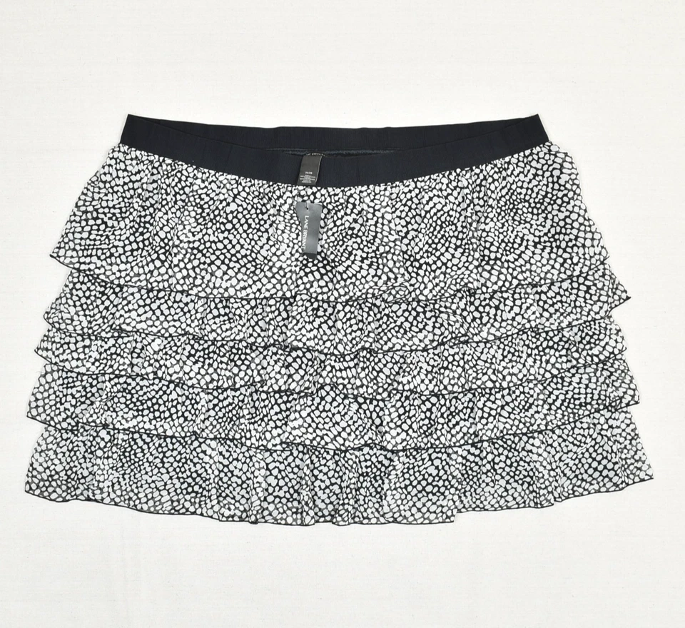 NUEVO Lane Bryant Mujer Volantes Acampanada Falda Mini Poliéster Multicolor Talla 26/28 Foto 1 de 4
