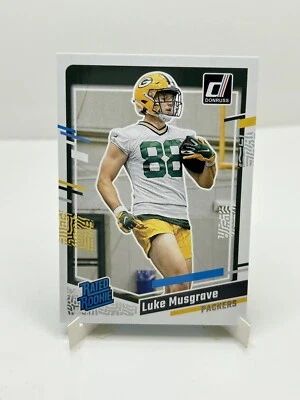 2023 Panini Donruss Football Rated Rookie Luke Musgrave #337 Green Bay Packers - Image 1 of 2