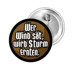 Wer Wind sät Bauernproteste Button Anstecker Aufkleber Auto-Magnet Aufnäher - Picture 1 of 5