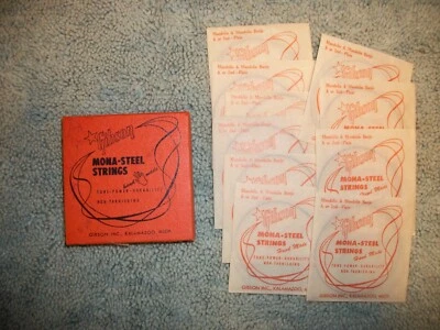 Mandolina Gibson Vintage Años 60 Hecha a Mano Mona Acero Mandolina Cuerdas Estuche Caramelo Foto 1 de 4