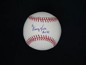 GEORGE KELL SIGNED OFFICIAL MAJOR LEAGUE BASEBALL INSCRIBED "HOF 83" - Picture 1 of 6